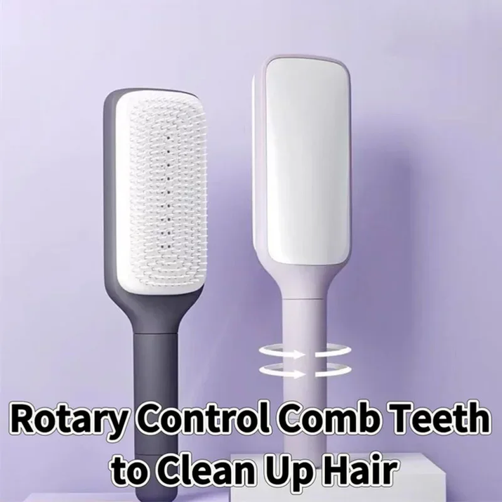 Transform Your Hair Care Routine with the Rotatable Self-Cleaning Telescopic Massage Airbag Comb - The Ultimate Anti-Static Hair Brush!