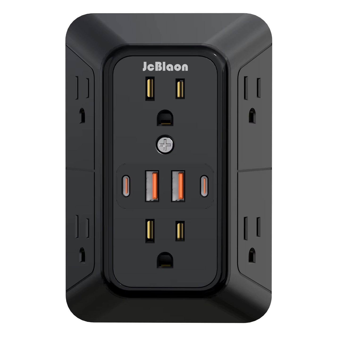 JcBlaon Surge Protector Outlet with 6 AC Outlet & USB Ports, Multiple-Plug Outlet Splitter for Home Travel Office