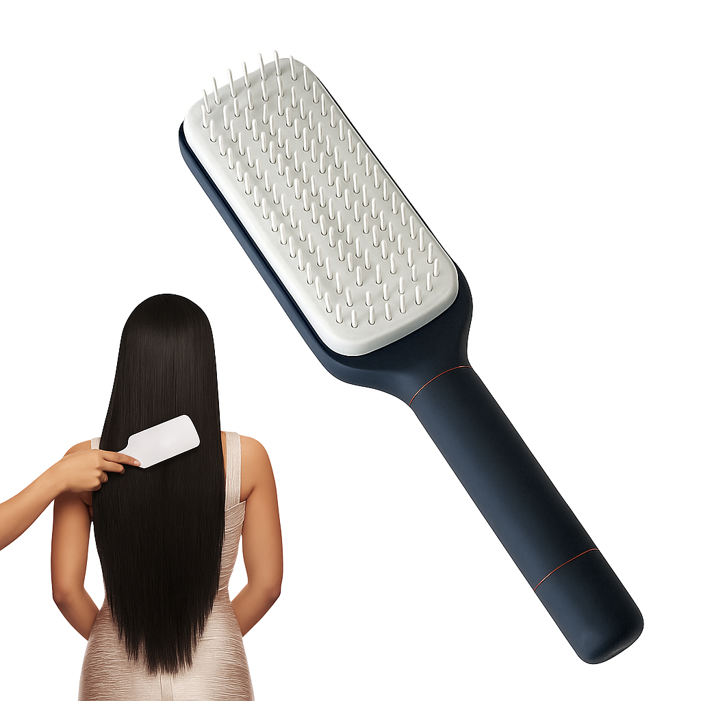 Transform Your Hair Care Routine with the Rotatable Self-Cleaning Telescopic Massage Airbag Comb - The Ultimate Anti-Static Hair Brush!