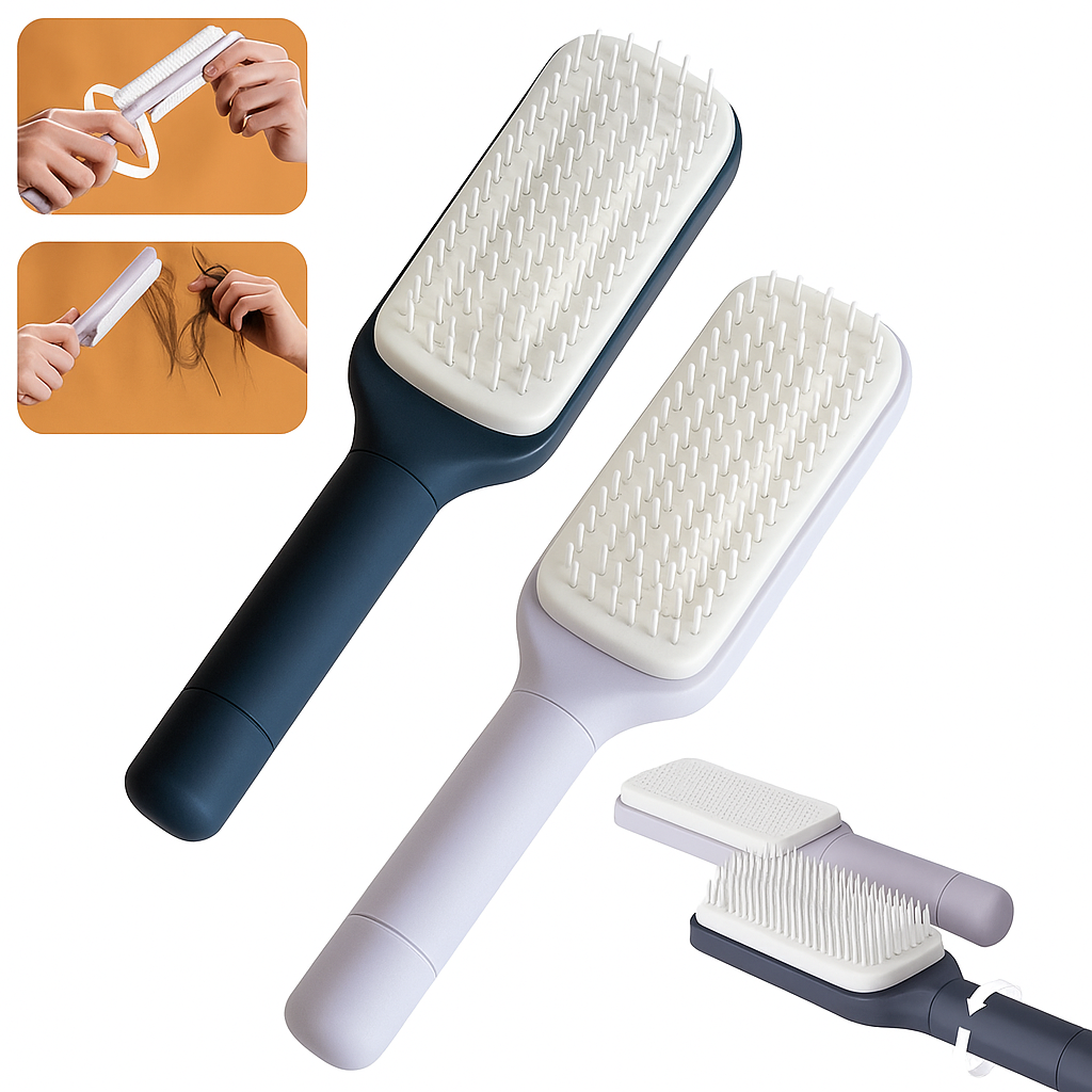 Transform Your Hair Care Routine with the Rotatable Self-Cleaning Telescopic Massage Airbag Comb - The Ultimate Anti-Static Hair Brush!