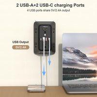 JcBlaon Surge Protector Outlet with 6 AC Outlet & USB Ports, Multiple-Plug Outlet Splitter for Home Travel Office